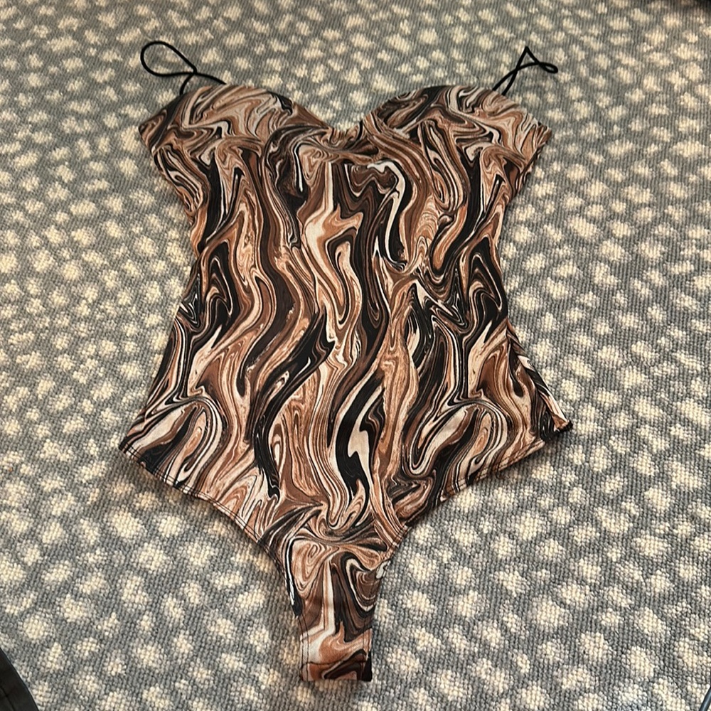 Brown Marble Bodysuit